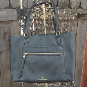 Liz Claiborne Black Over Shoulder Tote Bag